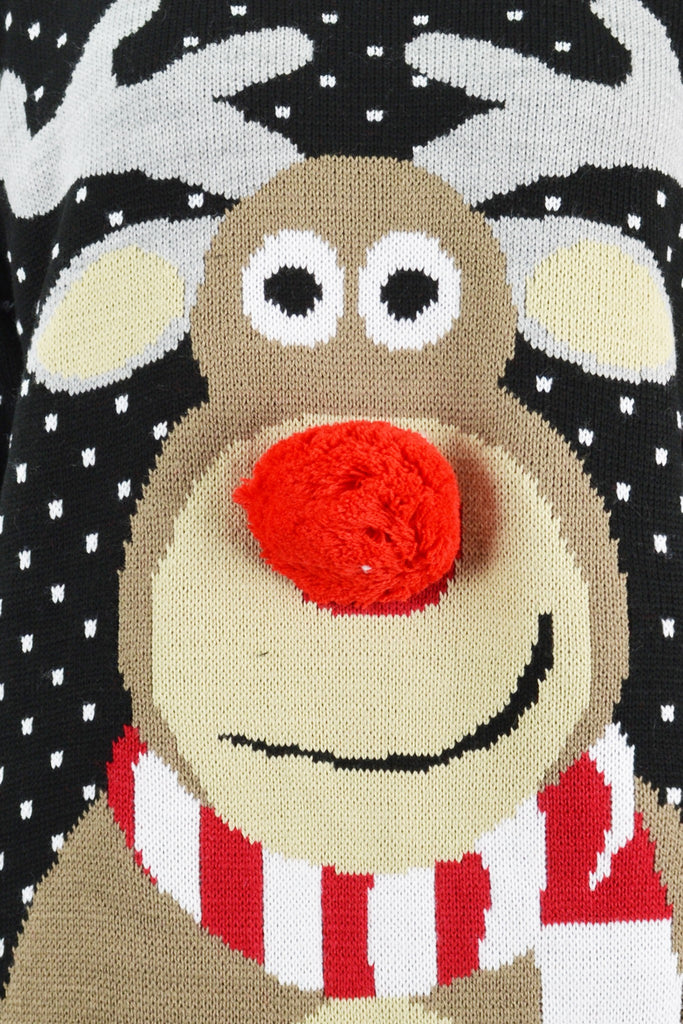 Rudolph Pom Pom Nose Black
