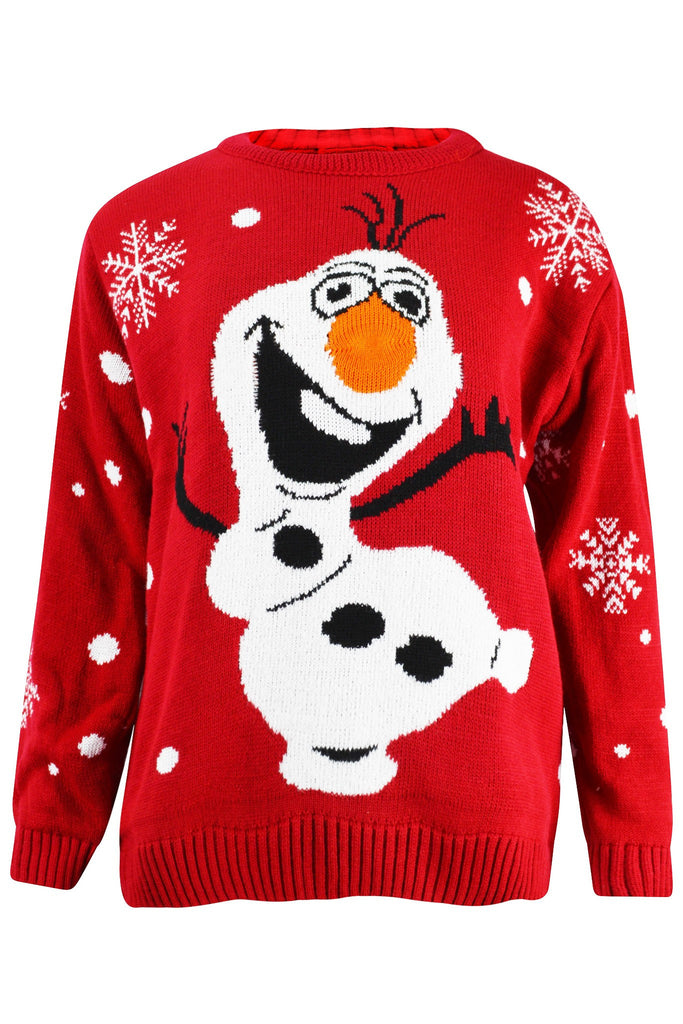 Kids Olaf Christmas Jumper Red
