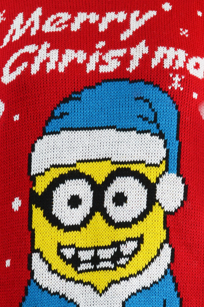 Kids Minion Christmas Jumper Red