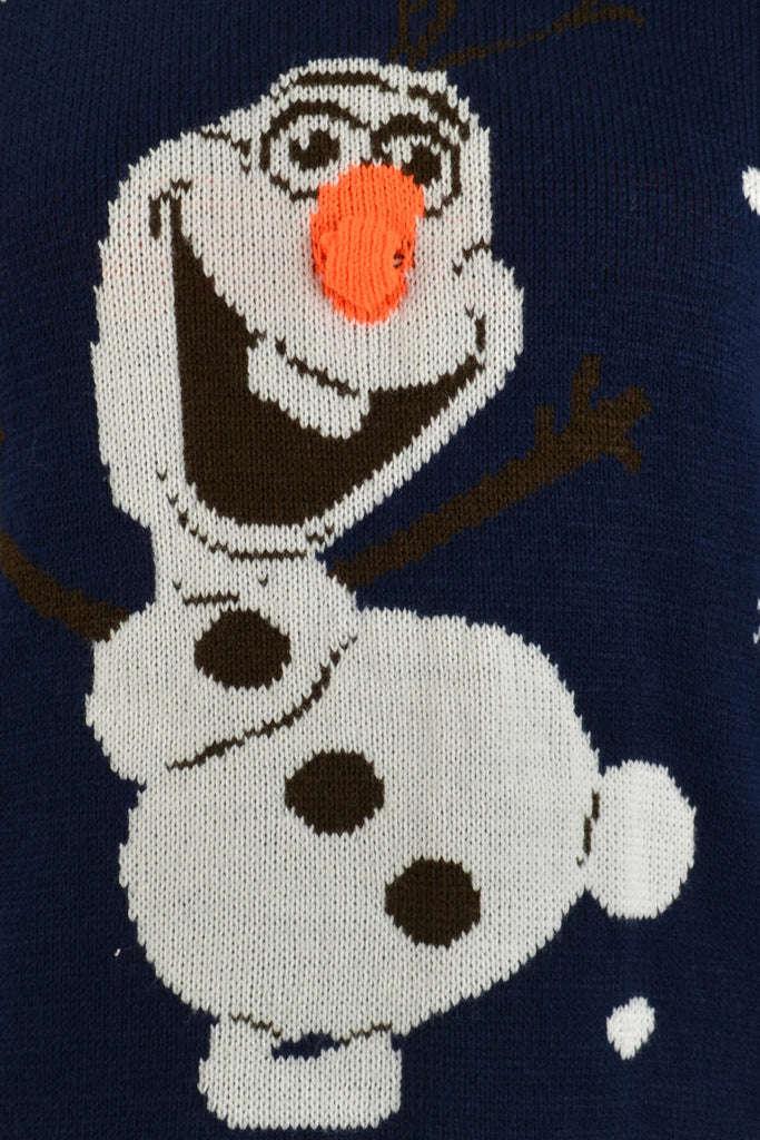 Kids Olaf Christmas Jumper Navy