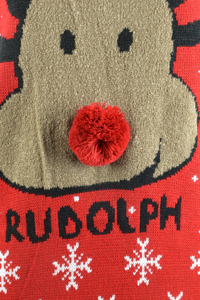 Rudolph Christmas Jumper Red