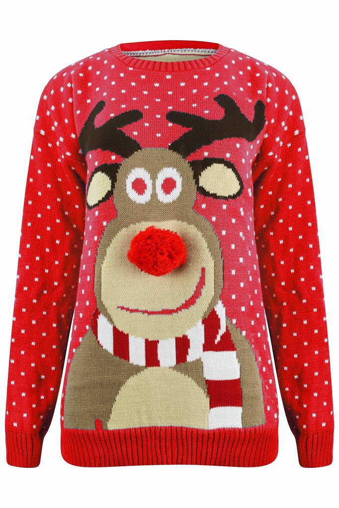 Rudolph Pom Pom Nose Red