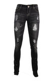 Frayed Grey Jeans With Paint