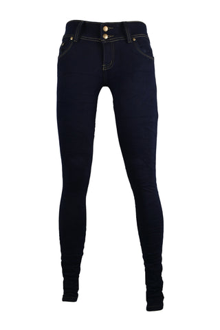 Crinkle Effect Jeans with Pocket Design