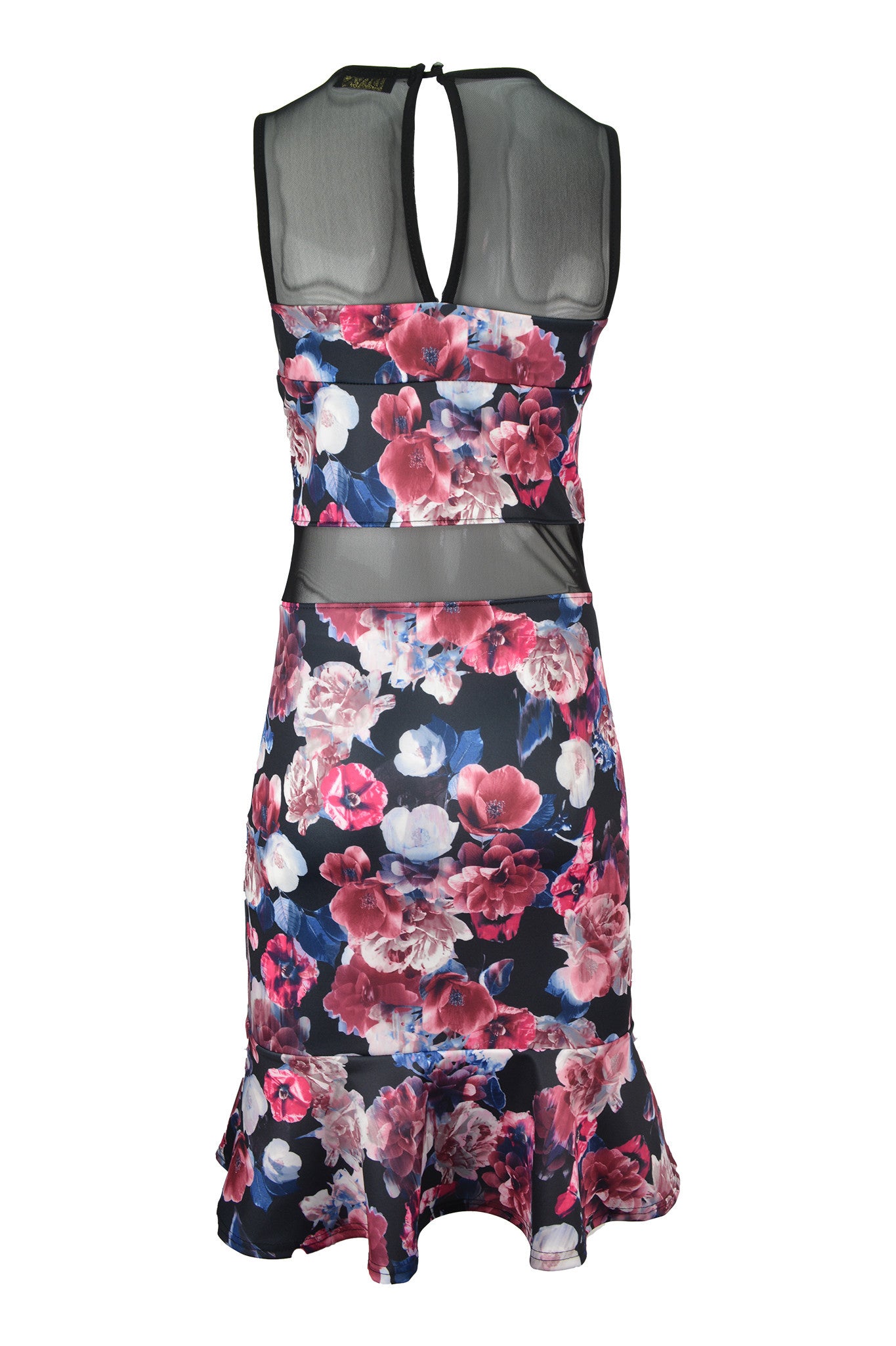 Floral Dress with Frill Hem