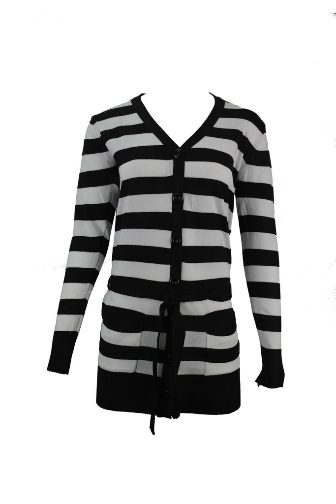 Two Colour Striped Cardigan