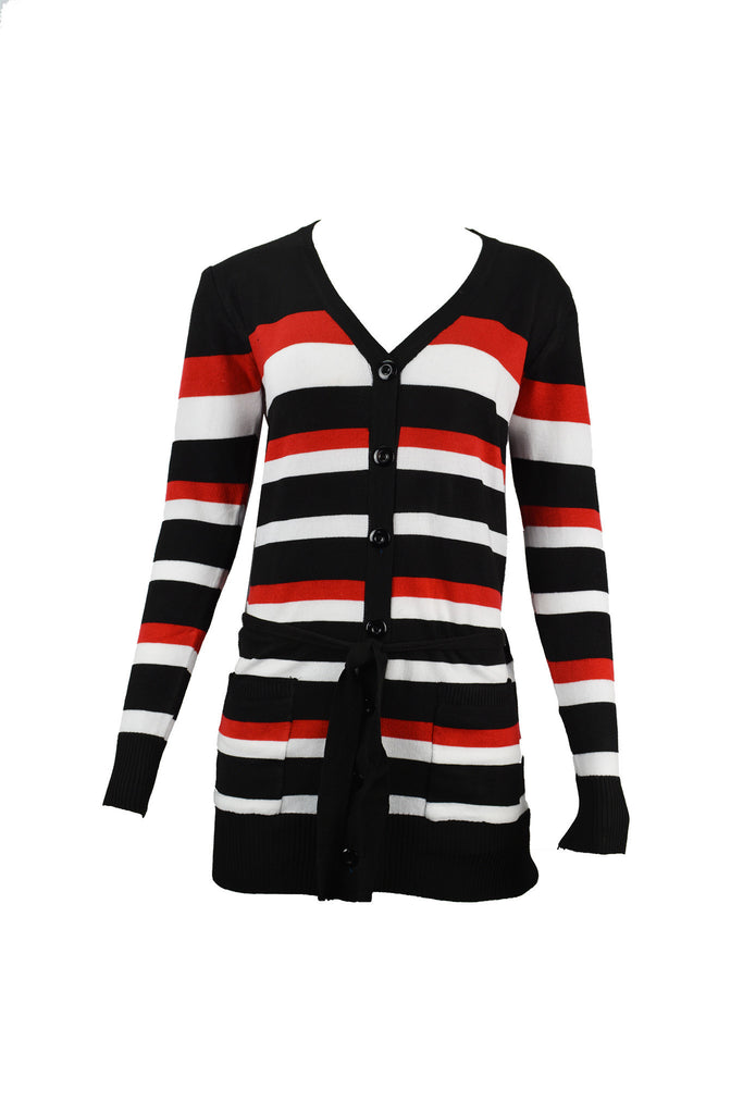 Striped Long Cardigan