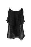 Chiffon Gold Star Effect Top