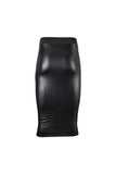 Leatherette Midi Skirt