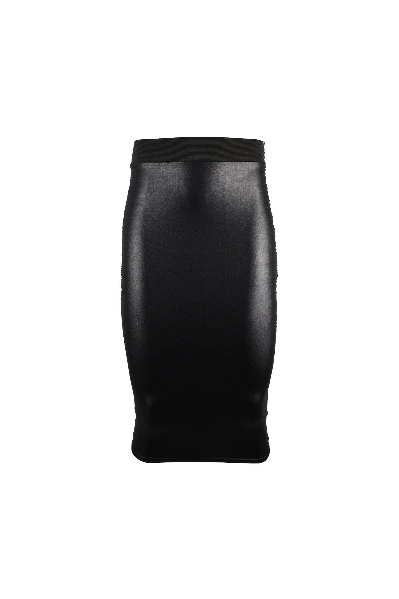 Leatherette Midi Skirt