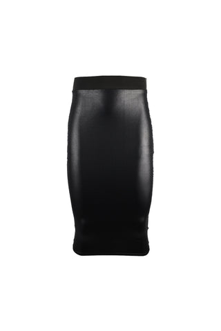 Leatherette Midi Skirt