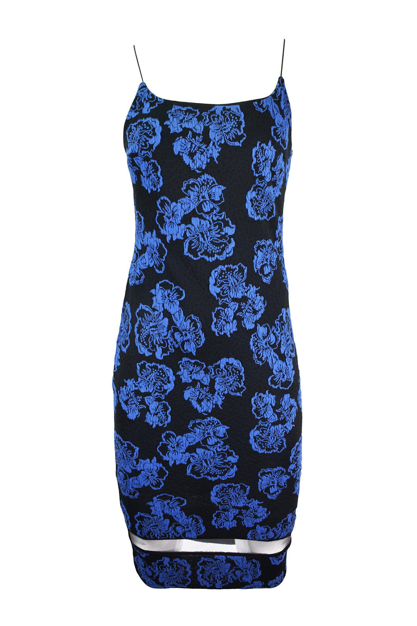 Bodycon Cami Midi Dress Blue and Black