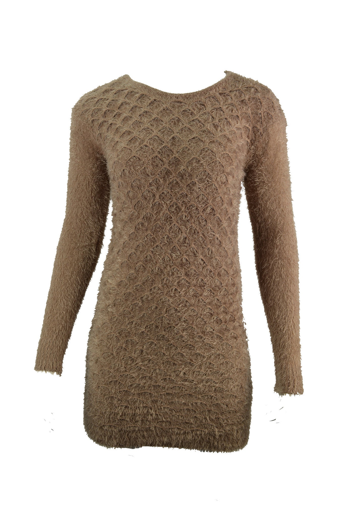 Fluffy Long Plain Jumper