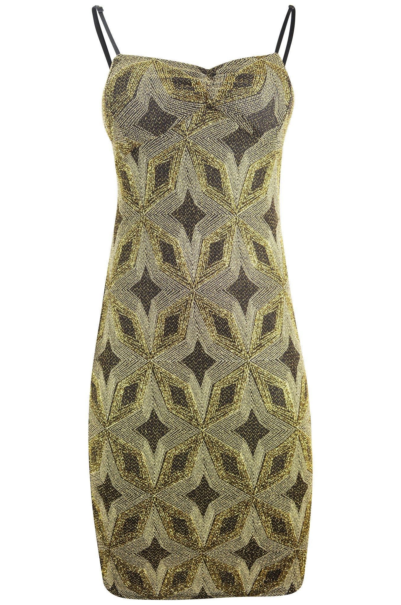 Gold Glitter Bodycon Dress