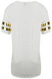 Cream 'Pink' Motif T-Shirt