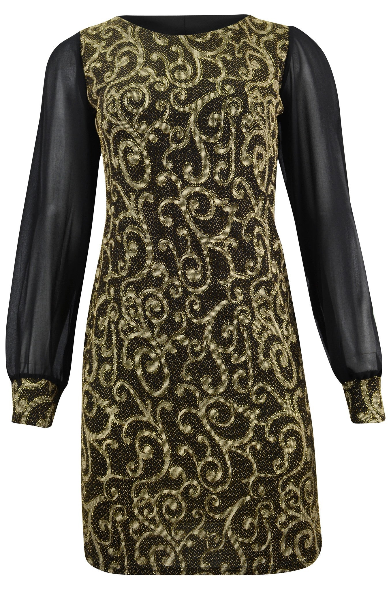 Gold Chiffon Dress