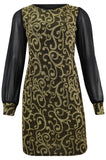 Gold Chiffon Dress