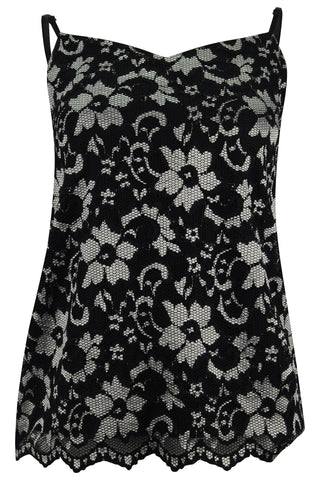 Silver Floral Cami Top