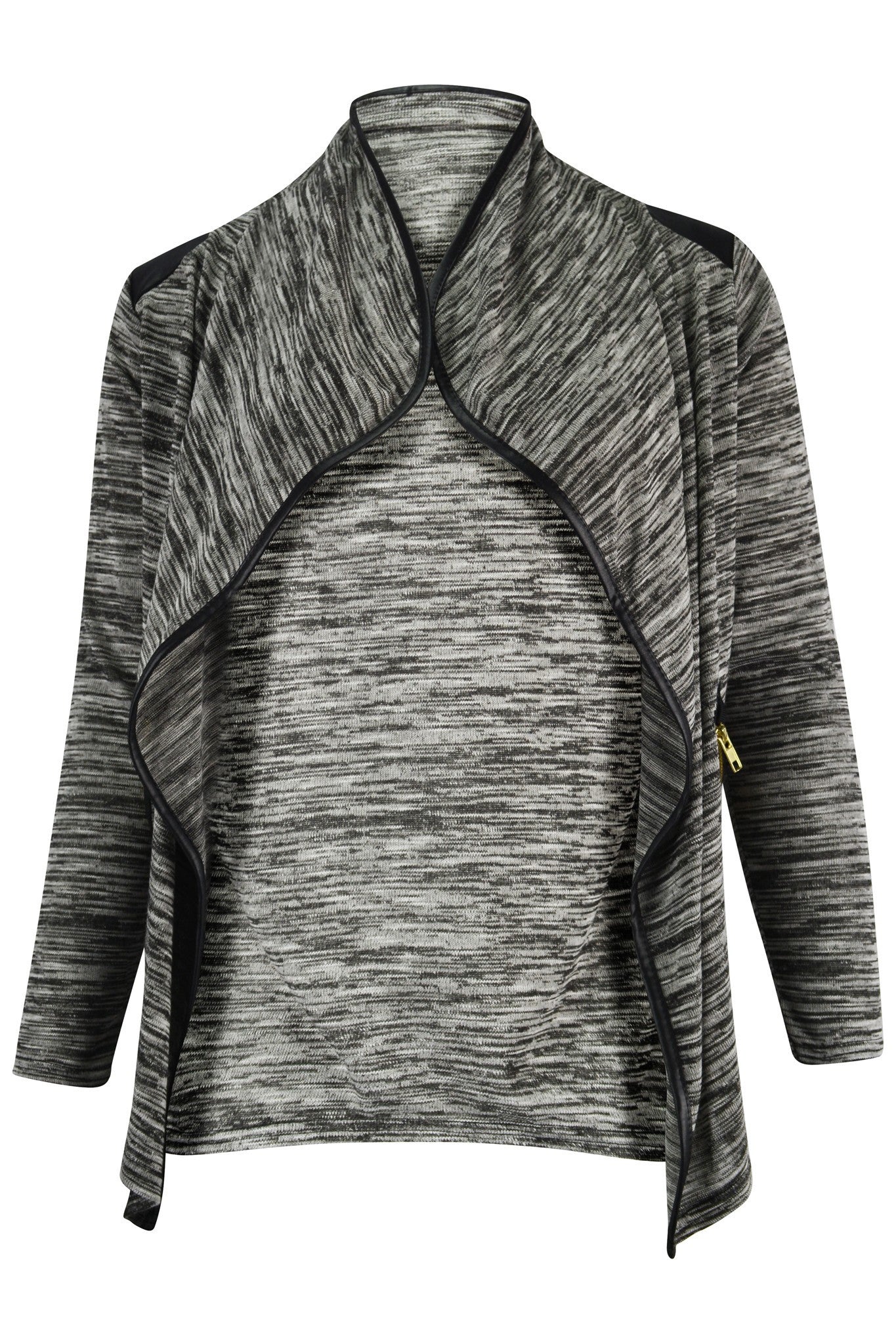 Mingle Cardigan Wet Look Shoulder