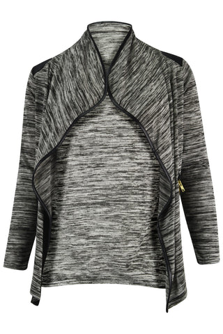 Mingle Cardigan Wet Look Shoulder