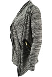 Mingle Cardigan Wet Look Shoulder