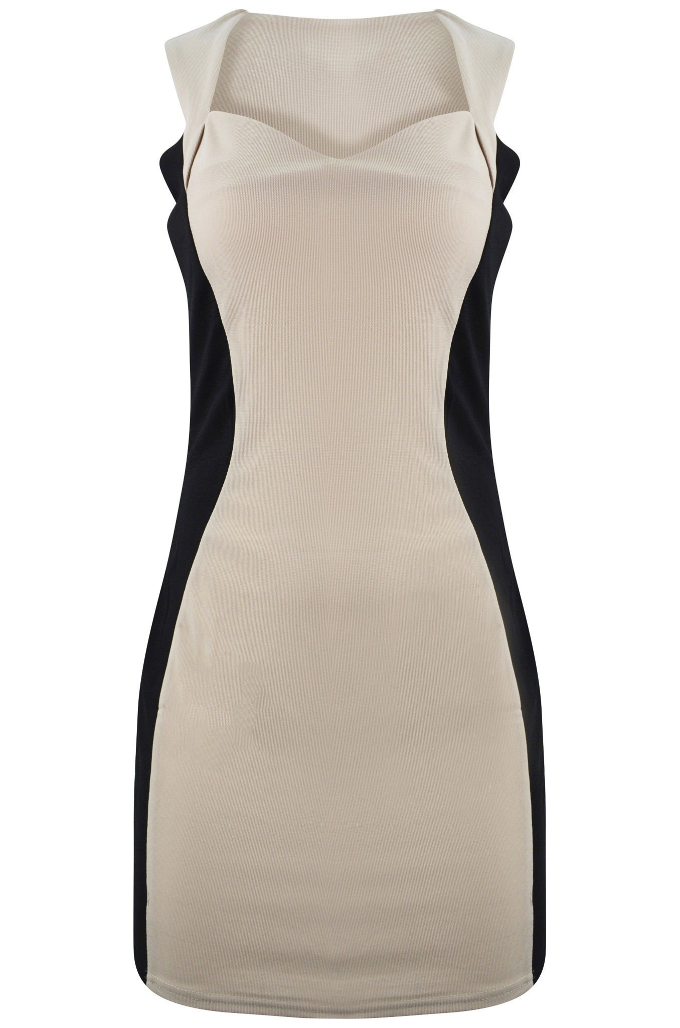 Panel Dress Cream & Black