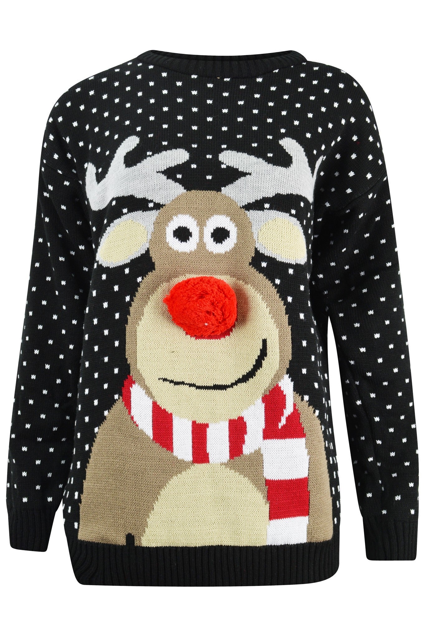Rudolph Pom Pom Nose Black