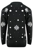 Snowman Christmas Jumper Black