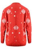 Skiing Snowman Christmas Jumper Red
