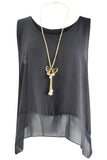 Chiffon Necklace Top