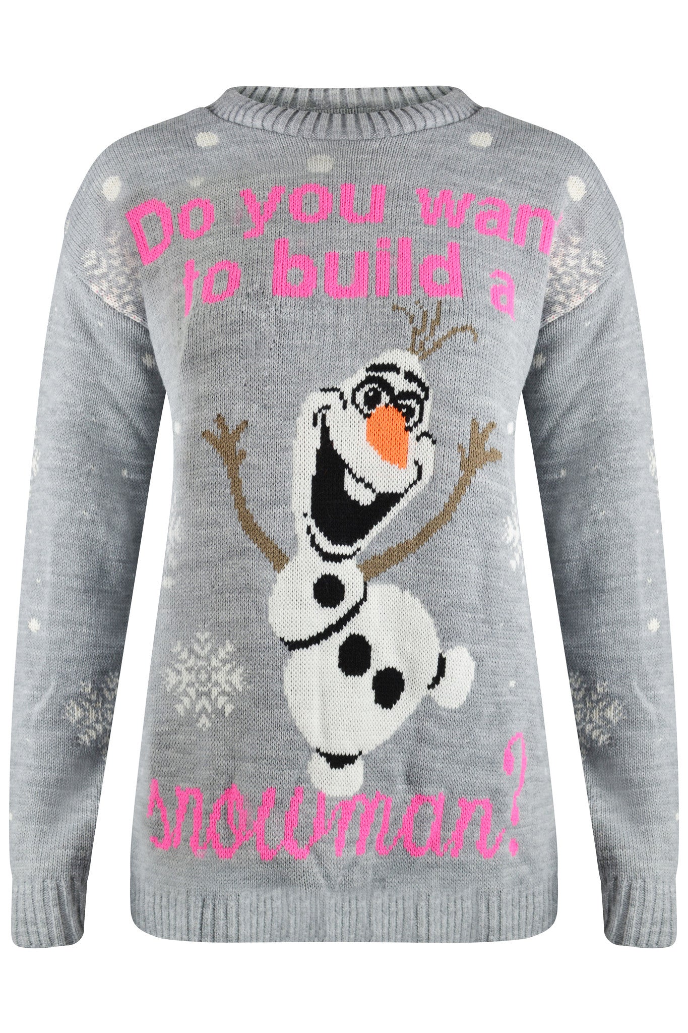 Do You Want to Build A Snowman Olaf Jumper Grey