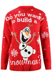 Do You Want to Build A Snowman Olaf Jumper Red