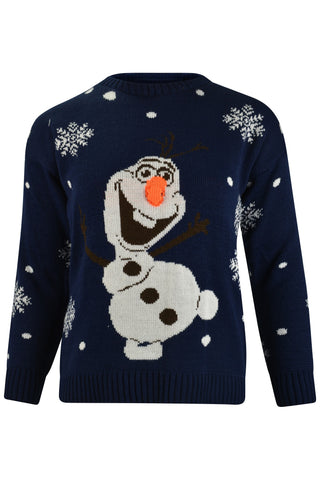 Kids Olaf Christmas Jumper Navy