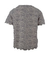Snakeskin Scalloped Top