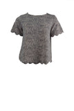 Snakeskin Scalloped Top