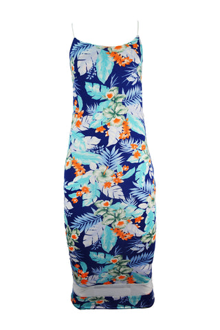 Bodycon Cami Blue Midi Dress