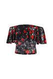 Floral Off The Shoulder Crop Top
