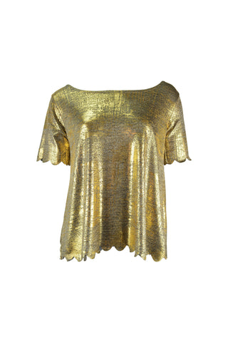 Gold Short Sleeved Top