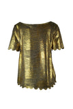 Gold Short Sleeved Top