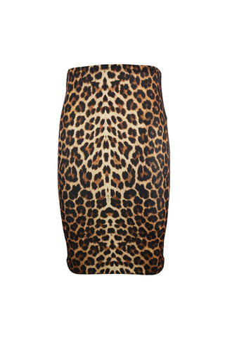 Leopard Print Midi Skirt