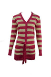 Two Colour Striped Cardigan