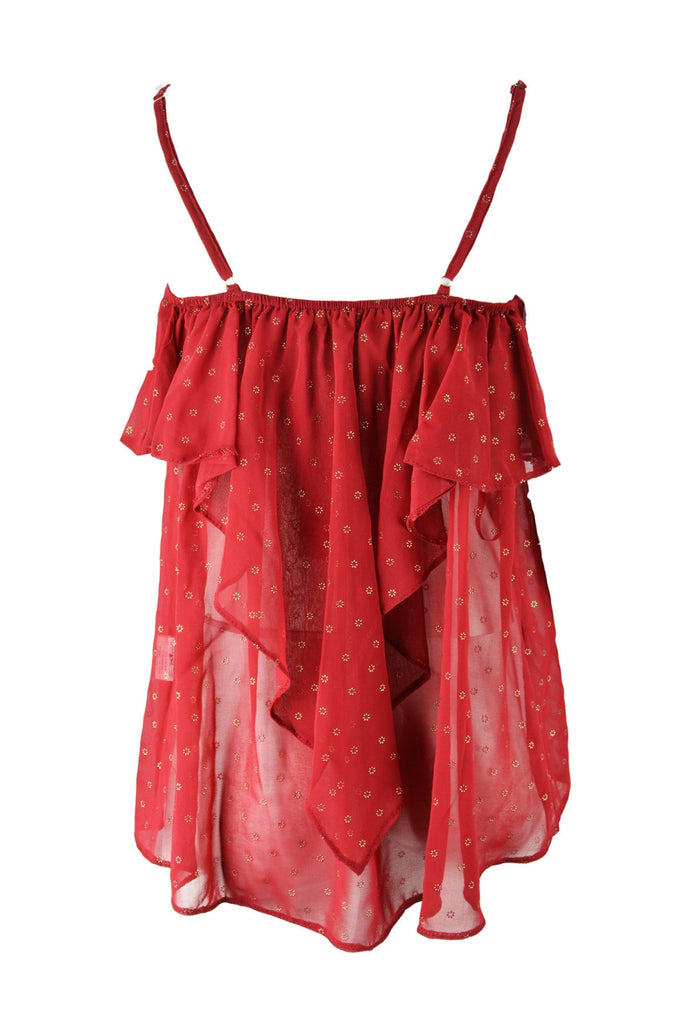 Chiffon Gold Star Effect Top