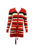 Striped Long Cardigan