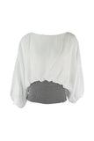Batwing Chiffon Top with Polka Dots