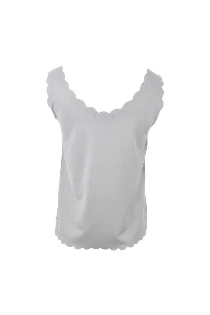 Scalloped Hem Vest