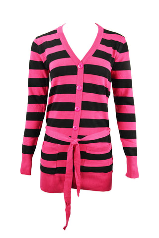 Two Colour Striped Cardigan