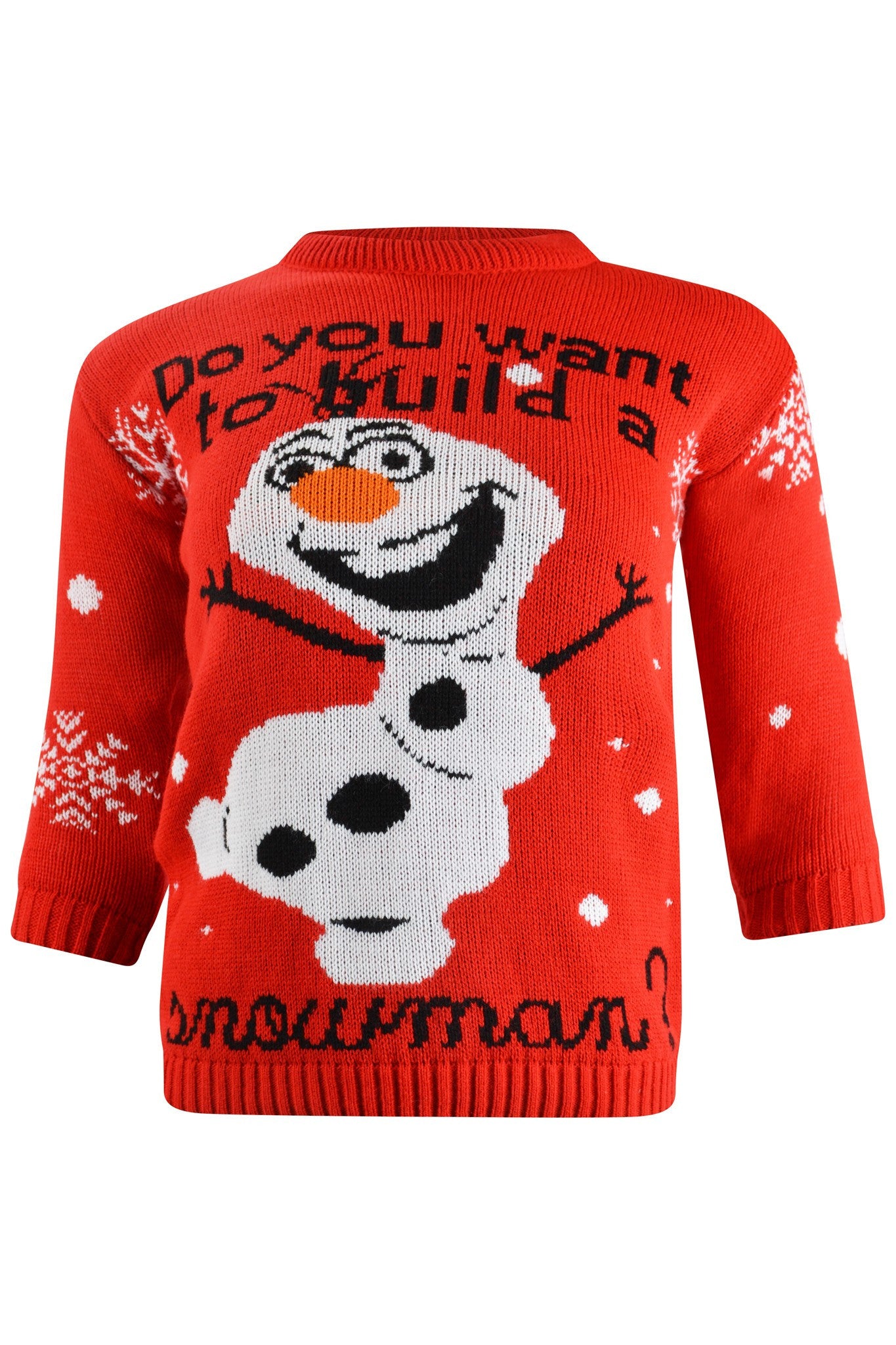 Kids Olaf Do You Want To Build A Snowman Christmas Jumper