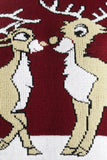Reindeer Merry Christmas Jumper Maroon