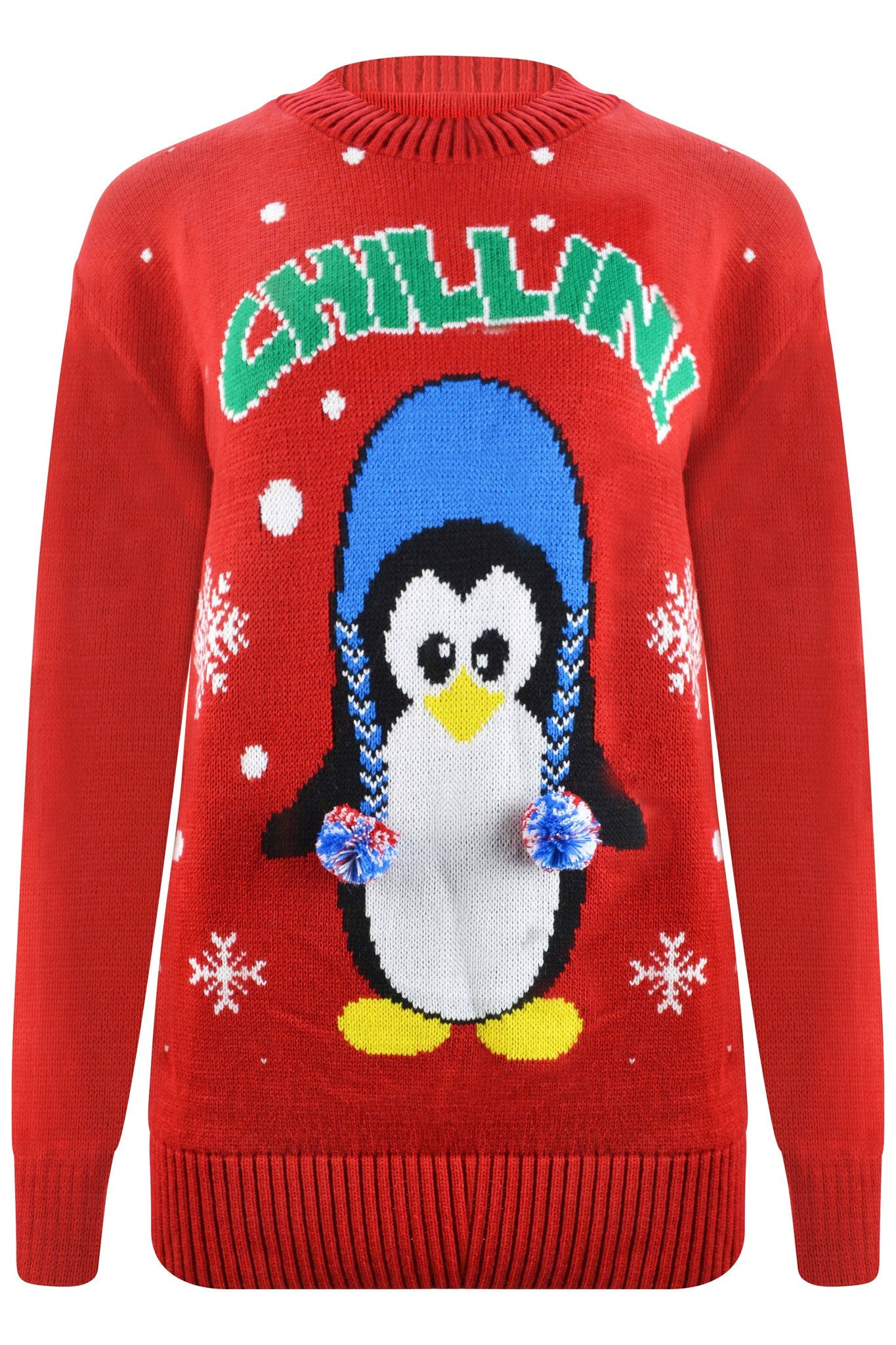 Monty the Penguin Christmas Jumper Red