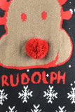 Rudolph Christmas Jumper Black